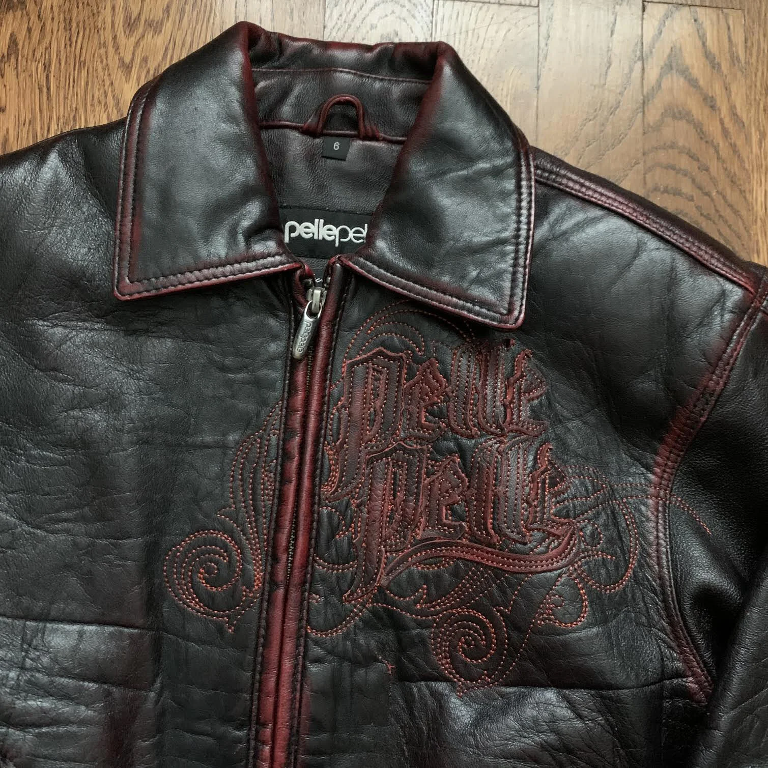 Kids Vintage Pelle Pelle Leather Jacket (Size Youth 6) — RootsBK